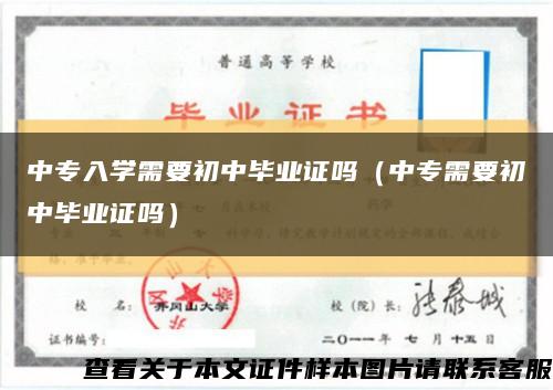 中专入学需要初中毕业证吗（中专需要初中毕业证吗）缩略图