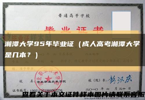 湘潭大学95年毕业证（成人高考湘潭大学是几本？）缩略图