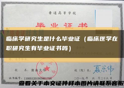 临床学研究生是什么毕业证（临床医学在职研究生有毕业证书吗）缩略图