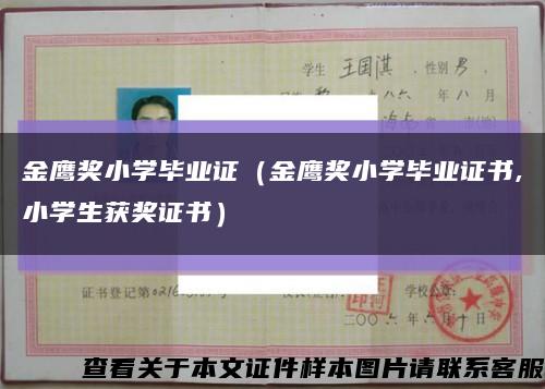 金鹰奖小学毕业证（金鹰奖小学毕业证书,小学生获奖证书）缩略图