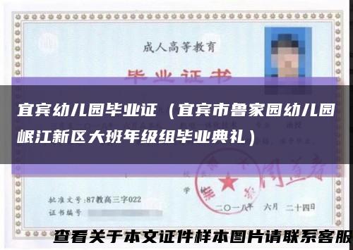 宜宾幼儿园毕业证（宜宾市鲁家园幼儿园岷江新区大班年级组毕业典礼）缩略图