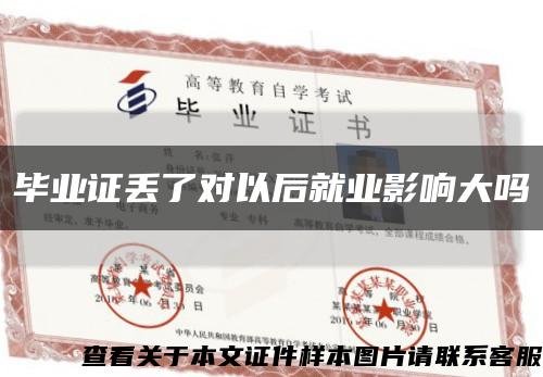毕业证丢了对以后就业影响大吗缩略图