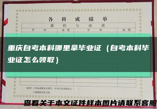 重庆自考本科哪里拿毕业证（自考本科毕业证怎么领取）缩略图