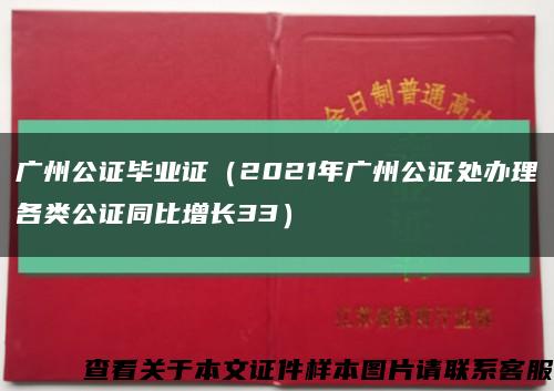 广州公证毕业证（2021年广州公证处办理各类公证同比增长33）缩略图