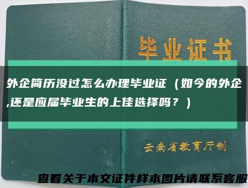 外企简历没过怎么办理毕业证（如今的外企,还是应届毕业生的上佳选择吗？）缩略图