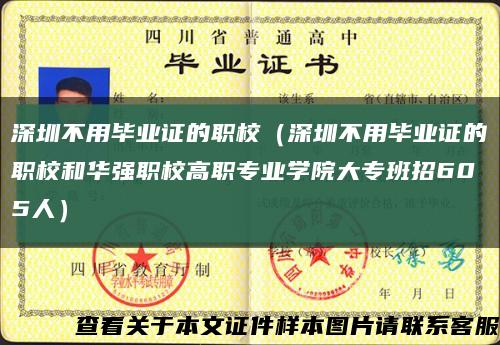 深圳不用毕业证的职校（深圳不用毕业证的职校和华强职校高职专业学院大专班招605人）缩略图