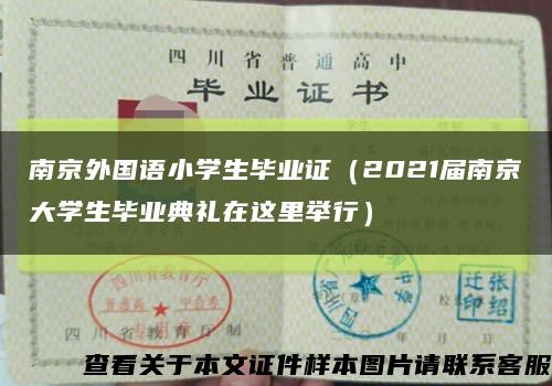 南京外国语小学生毕业证（2021届南京大学生毕业典礼在这里举行）缩略图