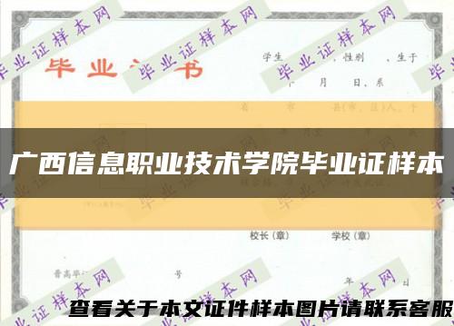 广西信息职业技术学院毕业证样本缩略图