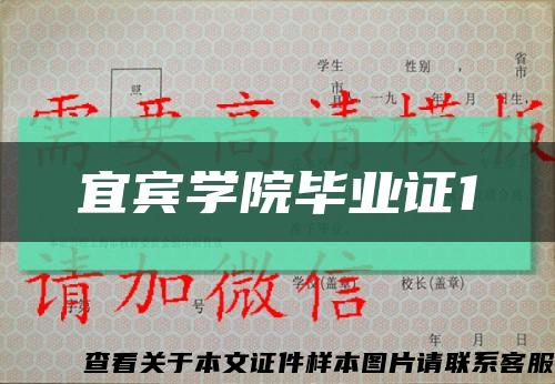 宜宾学院毕业证1缩略图