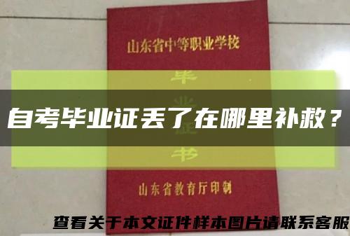 自考毕业证丢了在哪里补救？缩略图