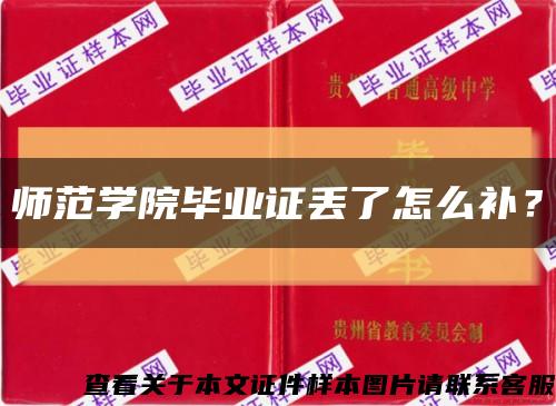 师范学院毕业证丢了怎么补？缩略图