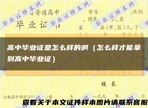 高中毕业证是怎么样的啊（怎么样才能拿到高中毕业证）缩略图