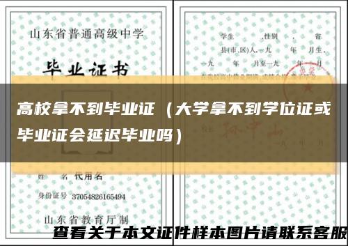 高校拿不到毕业证（大学拿不到学位证或毕业证会延迟毕业吗）缩略图