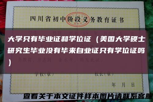 大学只有毕业证和学位证（美国大学硕士研究生毕业没有毕来自业证只有学位证吗）缩略图