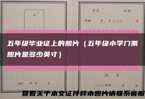 五年级毕业证上的照片（五年级小学门票照片是多少英寸）缩略图