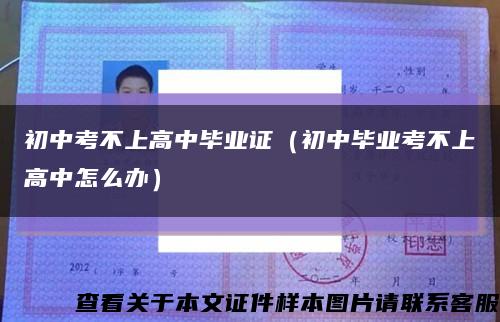 初中考不上高中毕业证（初中毕业考不上高中怎么办）缩略图