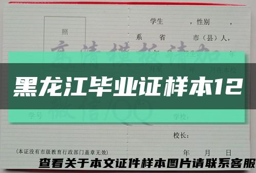黑龙江毕业证样本12缩略图