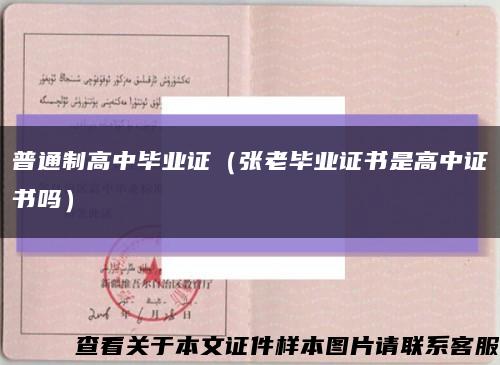 普通制高中毕业证（张老毕业证书是高中证书吗）缩略图