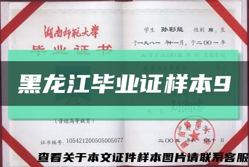 黑龙江毕业证样本9缩略图