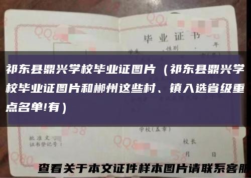 祁东县鼎兴学校毕业证图片（祁东县鼎兴学校毕业证图片和郴州这些村、镇入选省级重点名单!有）缩略图