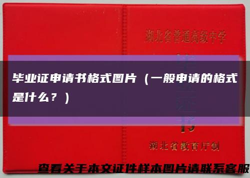 毕业证申请书格式图片（一般申请的格式是什么？）缩略图