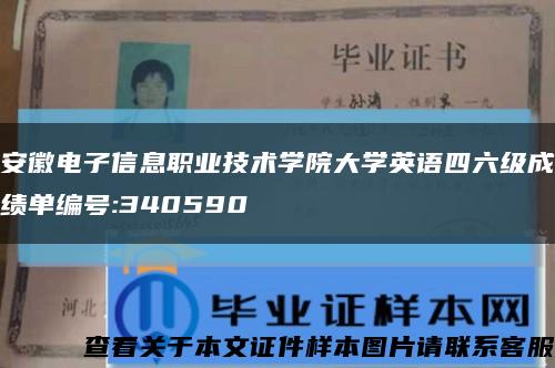 安徽电子信息职业技术学院大学英语四六级成绩单编号:340590缩略图