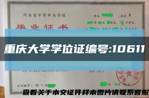 重庆大学学位证编号:10611缩略图