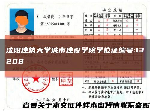 沈阳建筑大学城市建设学院学位证编号:13208缩略图