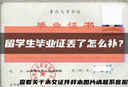 留学生毕业证丢了怎么补？缩略图