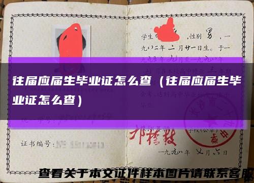 往届应届生毕业证怎么查（往届应届生毕业证怎么查）缩略图