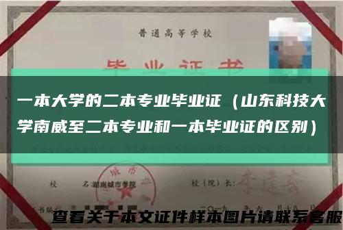 一本大学的二本专业毕业证（山东科技大学南威至二本专业和一本毕业证的区别）缩略图
