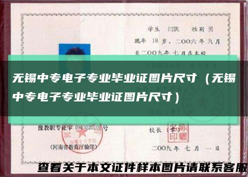 无锡中专电子专业毕业证图片尺寸（无锡中专电子专业毕业证图片尺寸）缩略图