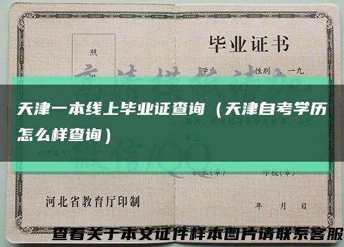 天津一本线上毕业证查询（天津自考学历怎么样查询）缩略图