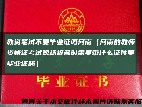 教资笔试不要毕业证吗河南（河南的教师资格证考试现场报名时需要带什么证件要毕业证吗）缩略图