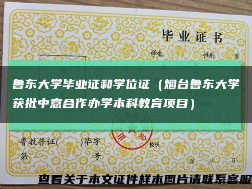 鲁东大学毕业证和学位证（烟台鲁东大学获批中意合作办学本科教育项目）缩略图