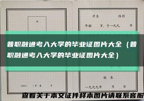 普职融通考入大学的毕业证图片大全（普职融通考入大学的毕业证图片大全）缩略图