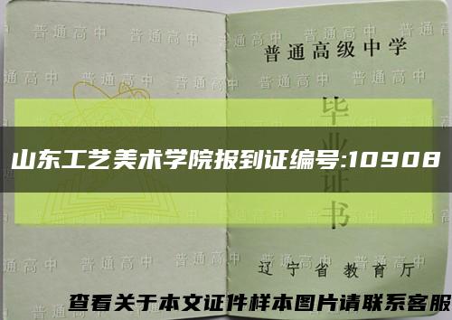 山东工艺美术学院报到证编号:10908缩略图