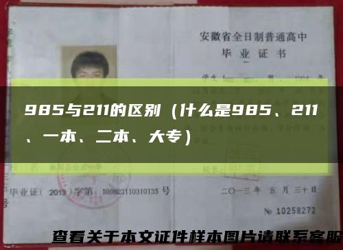 985与211的区别（什么是985、211、一本、二本、大专）缩略图