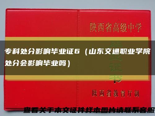专科处分影响毕业证6（山东交通职业学院处分会影响毕业吗）缩略图