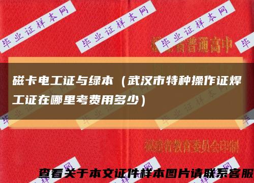 磁卡电工证与绿本（武汉市特种操作证焊工证在哪里考费用多少）缩略图