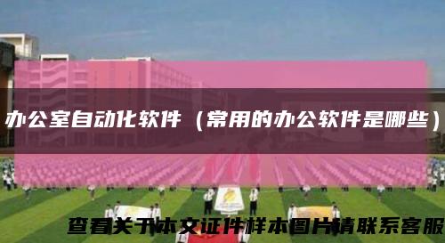 办公室自动化软件（常用的办公软件是哪些）缩略图