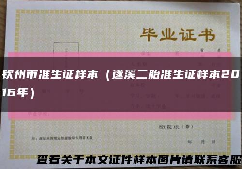 钦州市准生证样本（遂溪二胎准生证样本2016年）缩略图