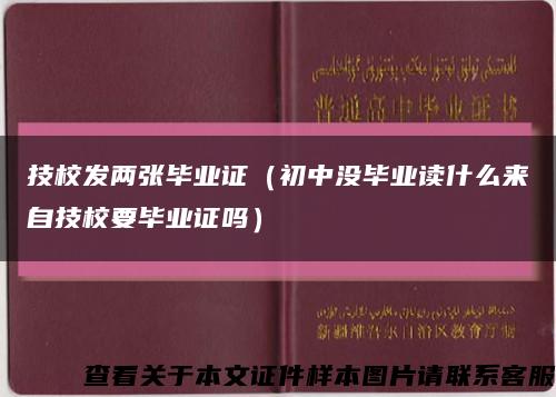 技校发两张毕业证（初中没毕业读什么来自技校要毕业证吗）缩略图
