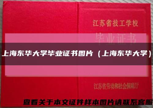 上海东华大学毕业证书图片（上海东华大学）缩略图