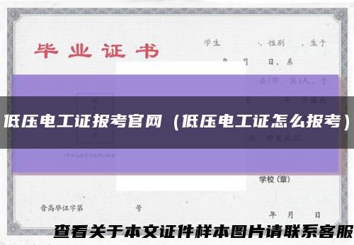 低压电工证报考官网（低压电工证怎么报考）缩略图