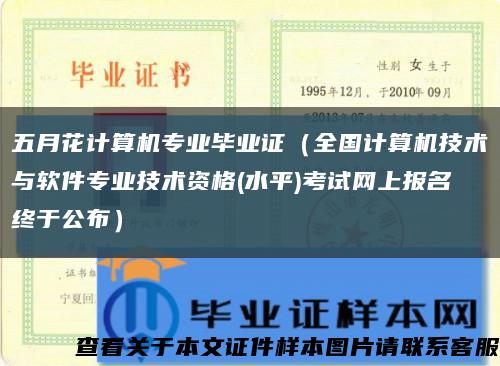 五月花计算机专业毕业证（全国计算机技术与软件专业技术资格(水平)考试网上报名终于公布）缩略图