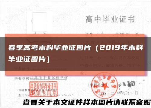 春季高考本科毕业证图片（2019年本科毕业证图片）缩略图