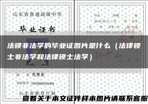 法硕非法学的毕业证图片是什么（法律硕士非法学和法律硕士法学）缩略图