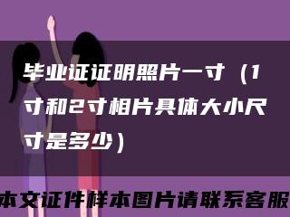 毕业证证明照片一寸（1寸和2寸相片具体大小尺寸是多少）缩略图