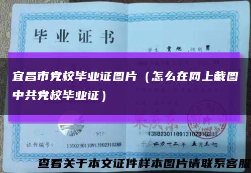 宜昌市党校毕业证图片（怎么在网上截图中共党校毕业证）缩略图